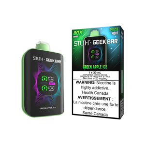 STLTH X GEEK BAR DISPOSABLE - 80k PUFFS - Green Apple Ice