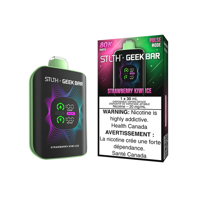 STLTH X GEEK BAR DISPOSABLE - 80k PUFFS - Strawberry Kiwi Ice