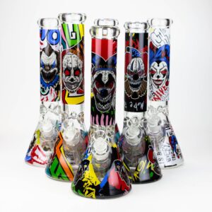 14 inches Freaky Clown Glow in the Dark 7mm Bong