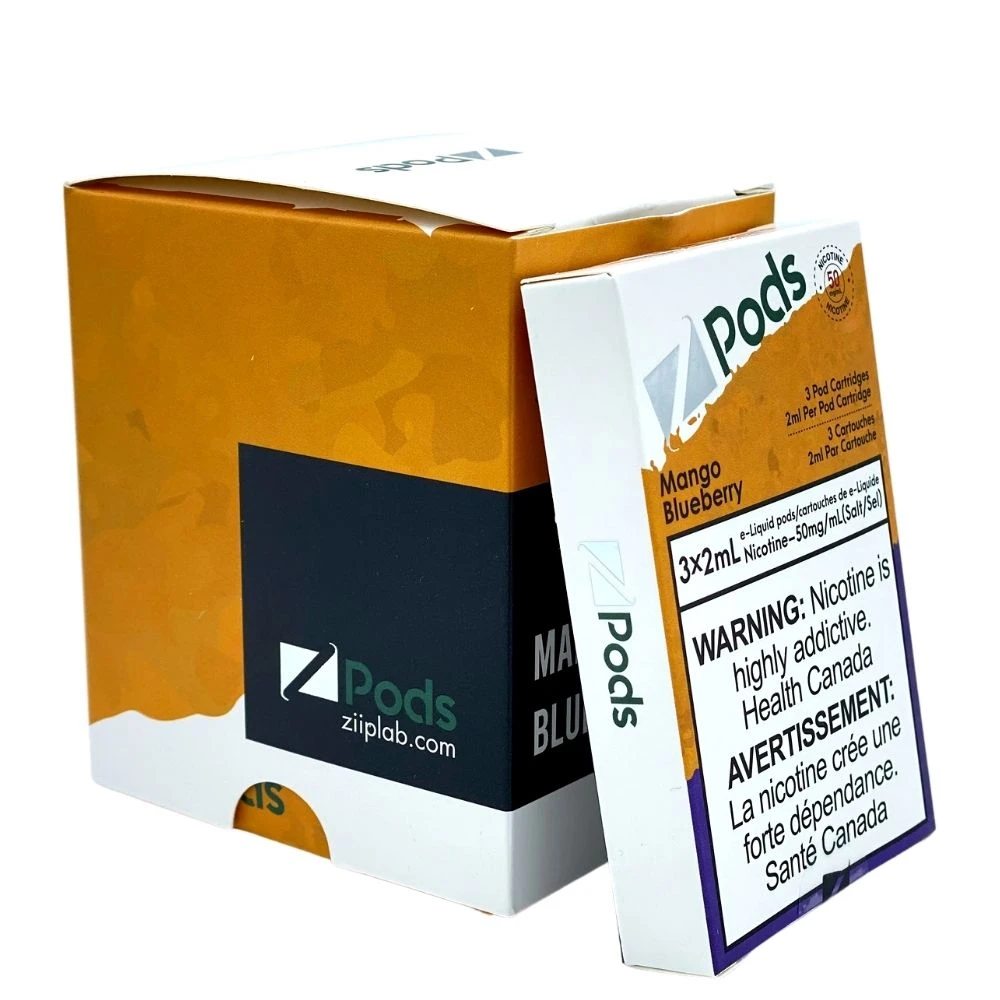 Zpods STLTH Compatible -Mango Blueberry - Supreme Nic Blend 2% with 50 MG Throat Hit