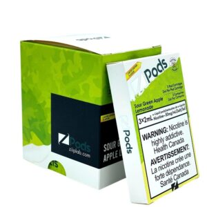 Zpods STLTH Compatible - Sour Green Apple Lemon - Supreme Nic Blend 2% with 50 MG Throat Hit