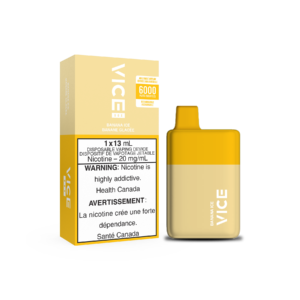 Vice Box Rechargeable Disposable Vape - 6000 Puffs - Banana Ice - Zero Nicotine - 0 MG