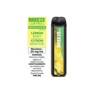 Breeze Pro Disposable Vape - Lemon Mint - 2000 Puffs - 20 MG