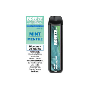 Breeze Pro Disposable Vape - Mint - 2000 Puffs - Zero Nicotine - Zero Nicotine