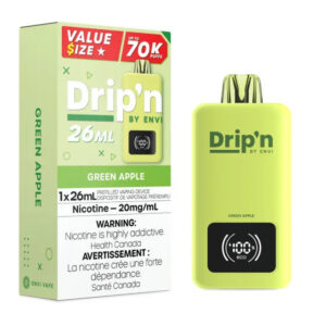 Drip'n by Envi 26ML Disposable Vape - 70K Puffs - Green Apple