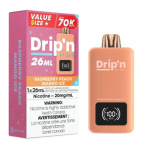 Drip'n by Envi 26ML Disposable Vape - 70K Puffs - Raspberry Peach Mango Ice