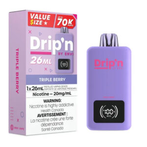 Drip'n by Envi 26ML Disposable Vape - 70K Puffs - Triple Berry