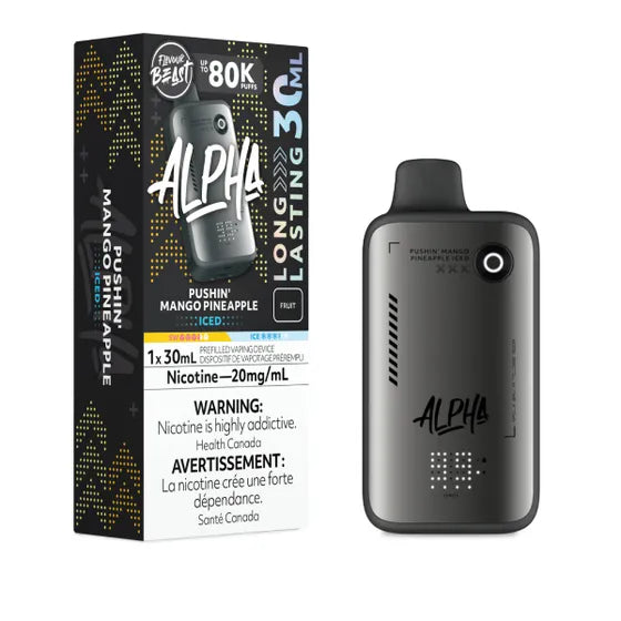 Flavour Beast Alpha 80K Disposable Vape - Pushin' Mango Pineapple Iced
