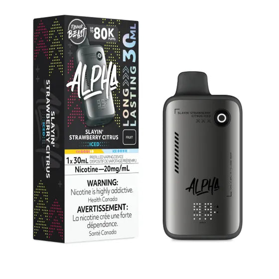 Flavour Beast Alpha 80K Disposable Vape - Slayin' Strawberry Citrus Iced