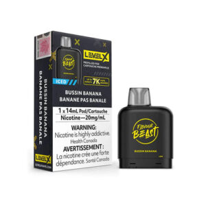Level X Bussin' Banana Iced Flavour Beast Pods
