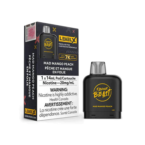 Level X Mad Mango Peach Flavour Beast Pods