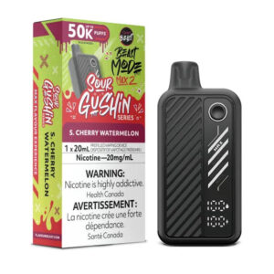 Flavour Beast Mode Max 2  – Sour Gushin S. Cherry Watermelon -  50,000 Puffs