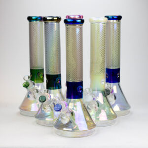 13 inches Genie Electroplated Glass Beaker Bong