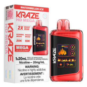 Kraze HD Mega Disposable Vape - 20K Puffs - Watermelon Ice