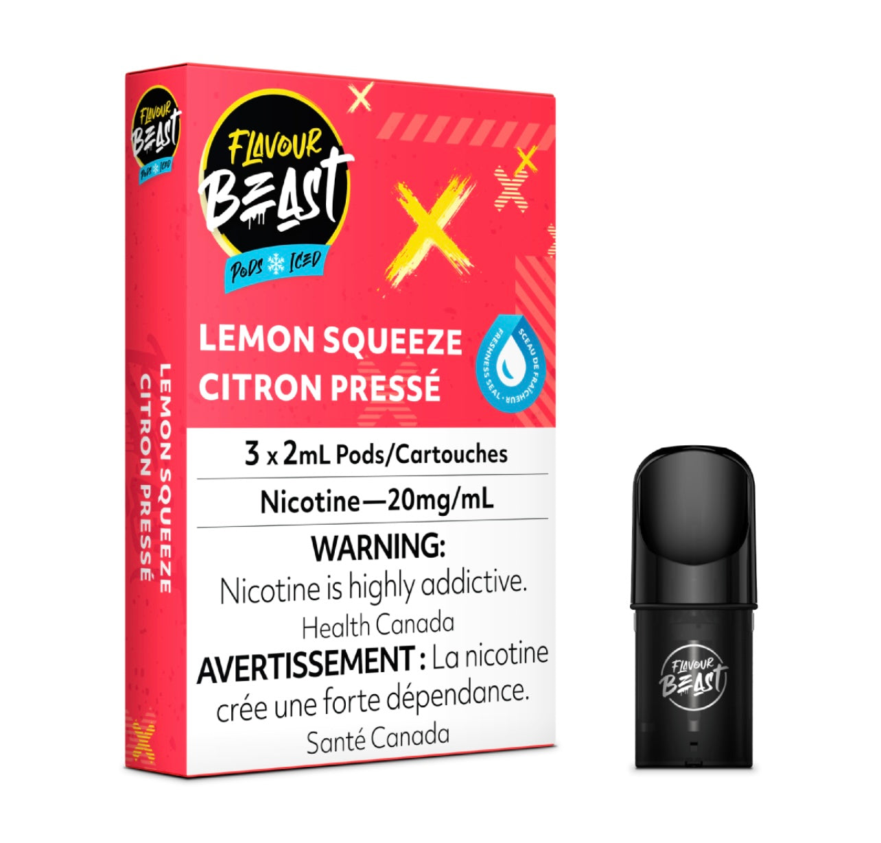 Flavour Beast Pods - STLTH Compatible - Lemon Squeeze Iced - 20 MG
