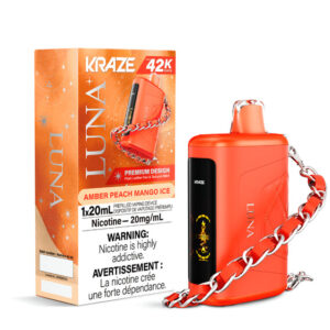 Kraze Luna Disposable Vape - 42K Puffs - Amber Peach Mango Ice