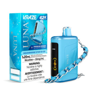 Kraze Luna Disposable Vape - 42K Puffs - Aquamarine Star B Ice