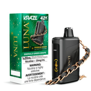 Kraze Luna Disposable Vape - 42K Puffs - Emerald Green Grape