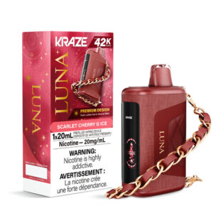 Kraze Luna Disposable Vape - 42K Puffs -Scarlet Cherry G Ice