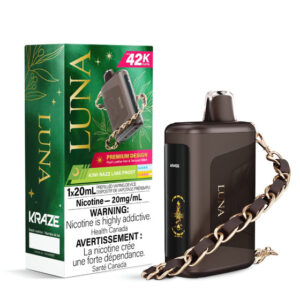 Kraze Luna Disposable Vape - 42K Puffs - Kiwi Razz Lime Frost