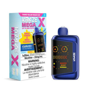 Kraze Mega X - 48K Puffs - Tangy Blue Razz Ice