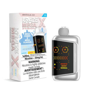 Kraze Mega X - 48K Puffs - White G.B. Ice