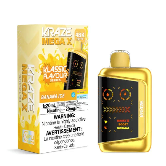 Kraze Mega X - 48K Puffs - Klassic Banana Ice