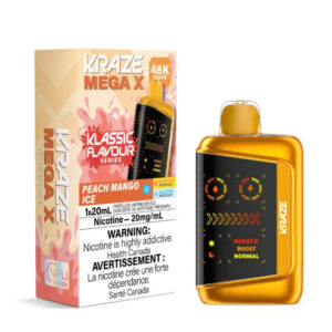 Kraze Mega X - 48K Puffs - Klassic - Peach Mango Ice