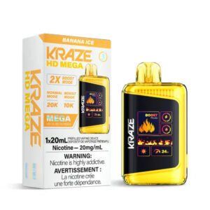 Kraze HD Mega Disposable Vape - 20K Puffs - Banana Ice