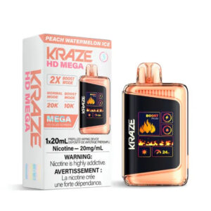 Kraze HD Mega Disposable Vape - 20K Puffs - Peach Watermelon Ice