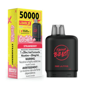Flavour Beast Level X G2 Ultra Pod - 50k Puffs  – Gushin Strawberry