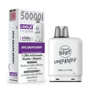 Flavour Beast Level X G2 Ultra Pod - 50k Puffs  – Epic Grape Berry