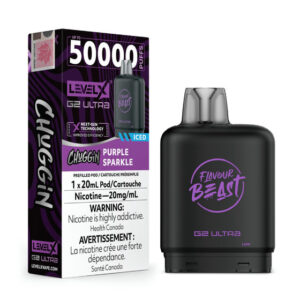 Flavour Beast Level X G2 Ultra Pod - 50k Puffs – Chuggin' Purple Sparkle