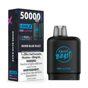 Flavour Beast Level X G2 Ultra Pod - 50k Puffs  – Bomb Blue Razz