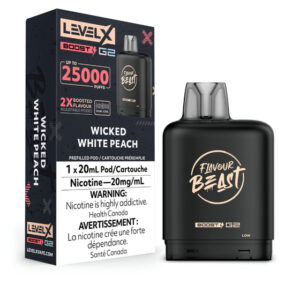 Flavour Beast Level X Vape Pod - 25K - Wicked White Peach