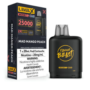 Flavour Beast Level X Vape Pod - 25K - Mad Mango Peach