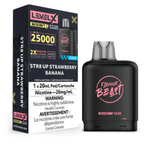 Flavour Beast Level X Vape Pod - 25K - STR8 Up Strawberry Banana