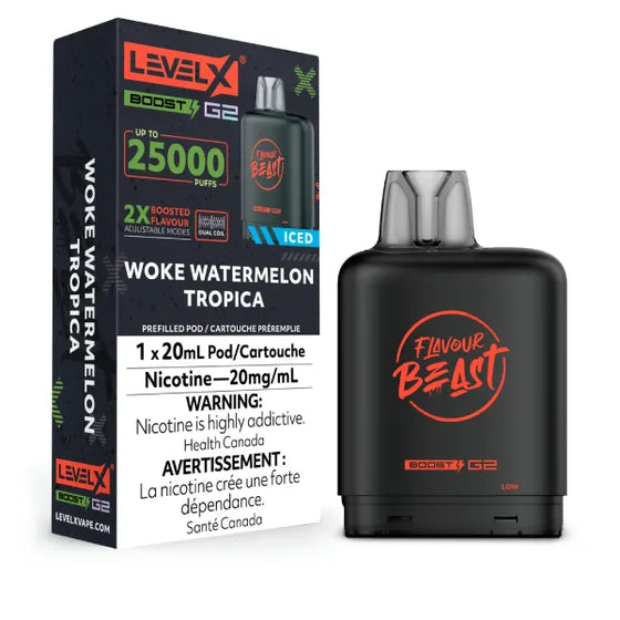 Flavour Beast Level X Vape Pod - 25K - Woke Watermelon Tropica