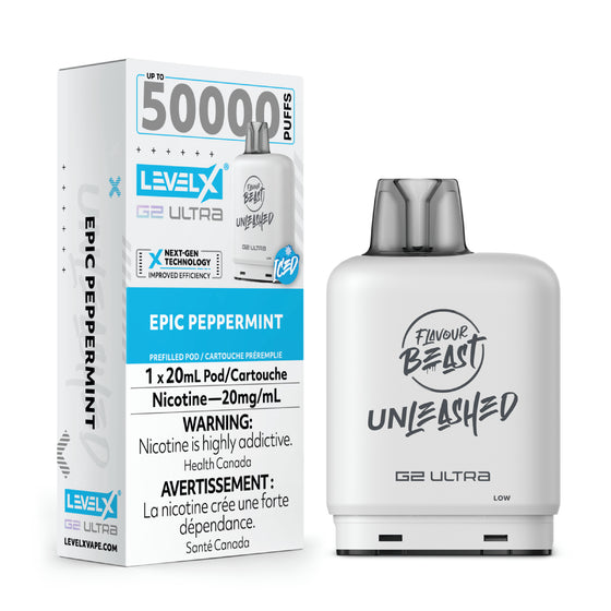 Flavour Beast Level X G2 Ultra Pod - 50k Puffs – Epic Peppermint