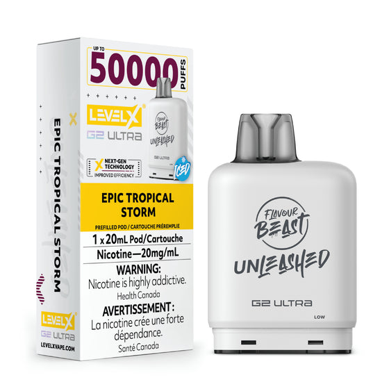 Flavour Beast Level X G2 Ultra Pod - 50k Puffs – Epic Tropical Storm ICED