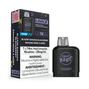 Level X Blazin' Banana Blackbery Iced - Flavour Beast Pods