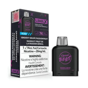Level X Groovy Grape Passionfruit Iced Flavour Beast Pods