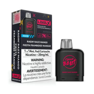 Level X Ragin' Razz Mango Iced Flavour Beast Pods