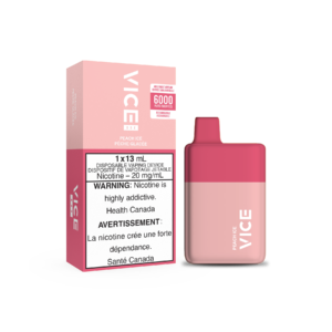 Vice Box Rechargeable Disposable Vape - 6000 Puffs - Peach Ice - Nicotine Free - 0MG