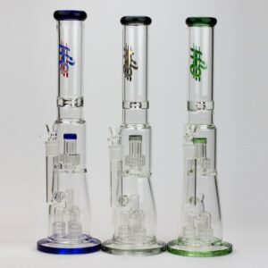 17.5 inches H2O Glass Water Bong with Shower Head Percolator