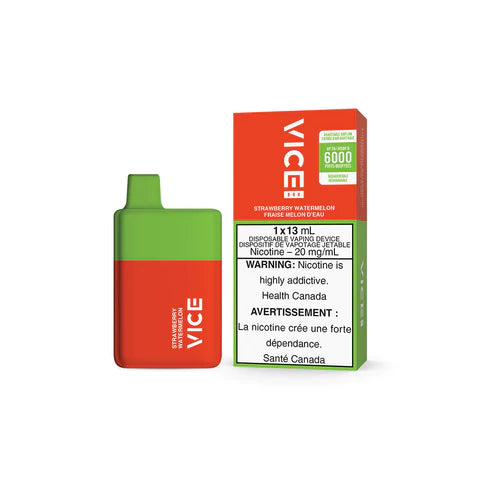 Vice Box Rechargeable Disposable Vape - 6000 Puffs - Strawberry Watermelon
