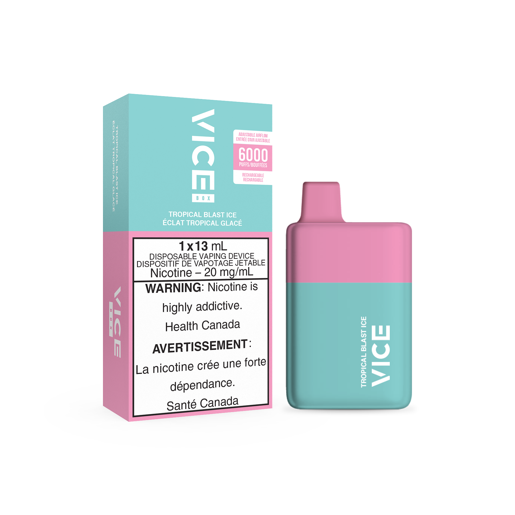 Vice Box Rechargeable Disposable Vape - 6000 Puffs - Tropical Blast Ice