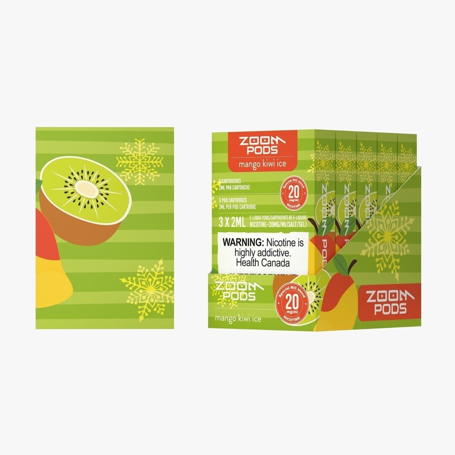 Zoom Pods STLTH Compatible - Mango Kiwi Ice - 20 MG