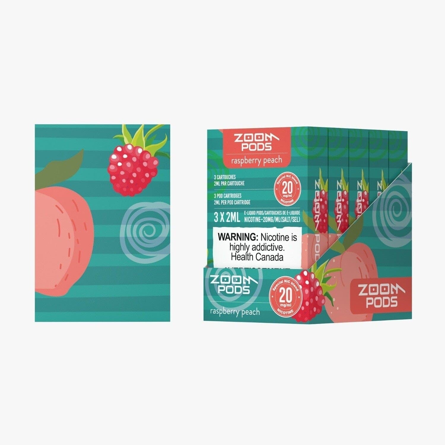 Zoom Pods STLTH Compatible - Raspberry Peach - 20 MG