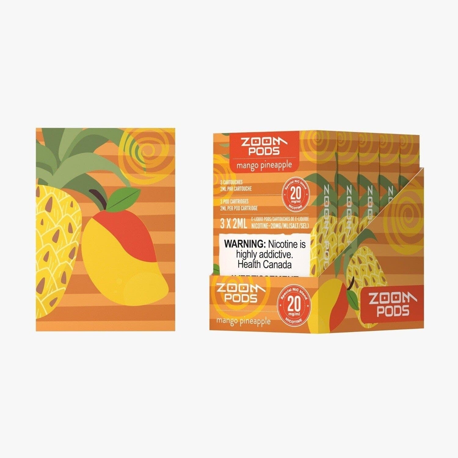 Zoom Pods STLTH Compatible - Mango Pineapple - 20 MG